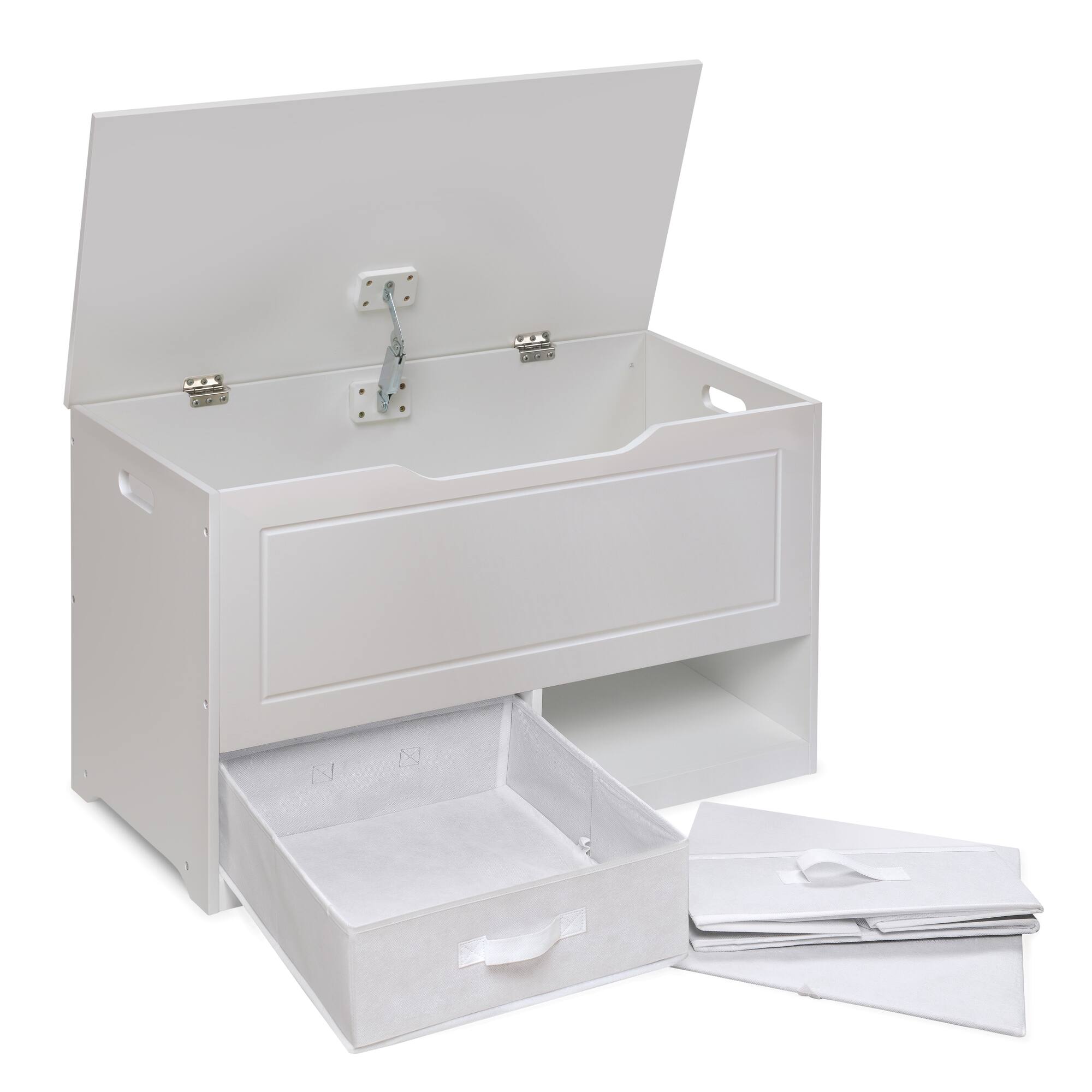 Badger Basket White Up & Down Toy & Storage Bench